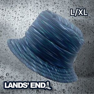 Lands End Ultralight Bucket Hat Navy Space Dye L/XL